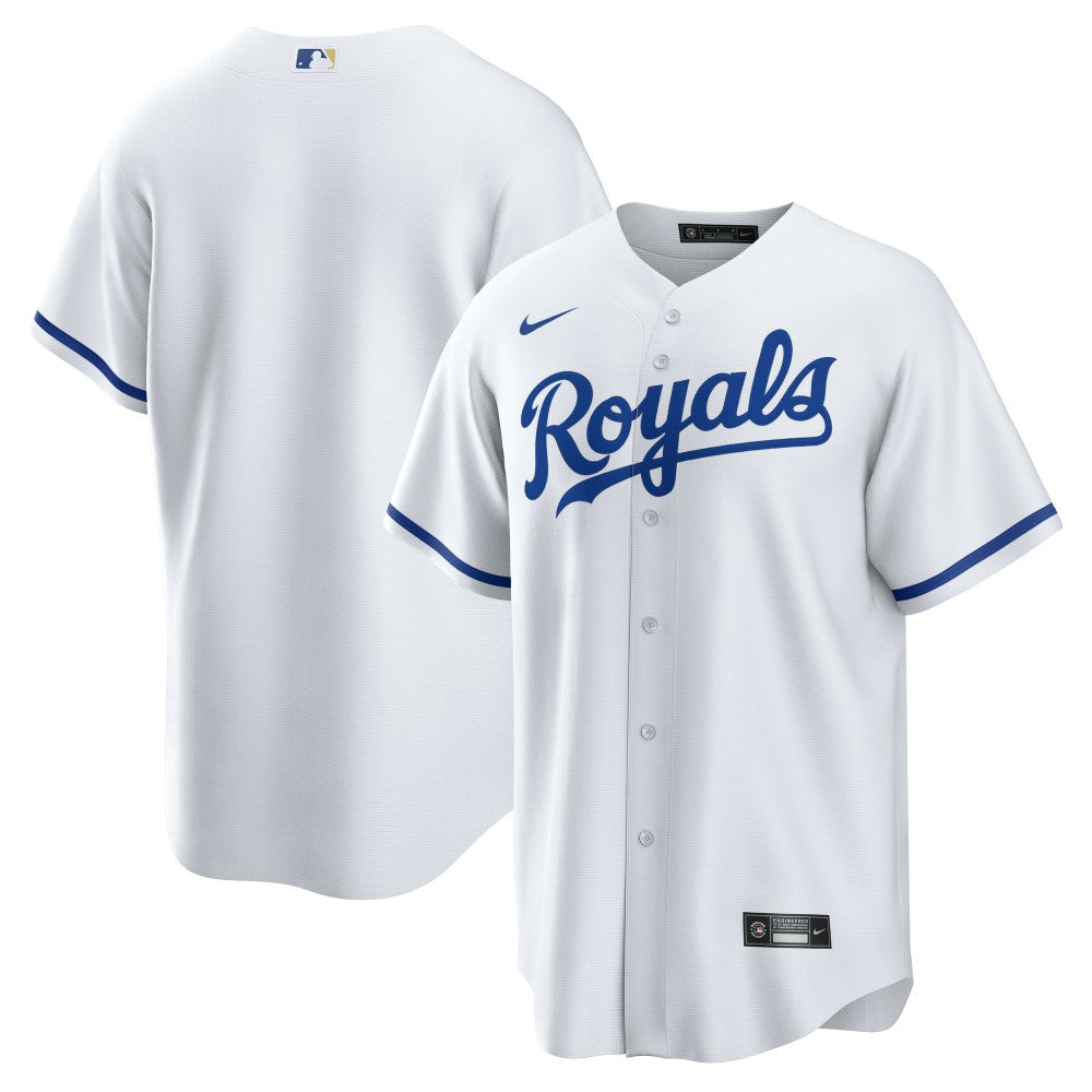 White Kansas City Royals Nike Home Blank Replica Jersey