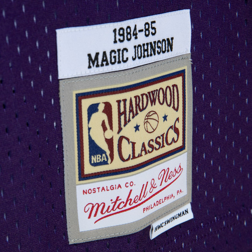 Mitchell & Ness Magic Johnson Los Angeles Lakers 1984/85 Hardwood Classics Fadeaway Swingman Player Jersey