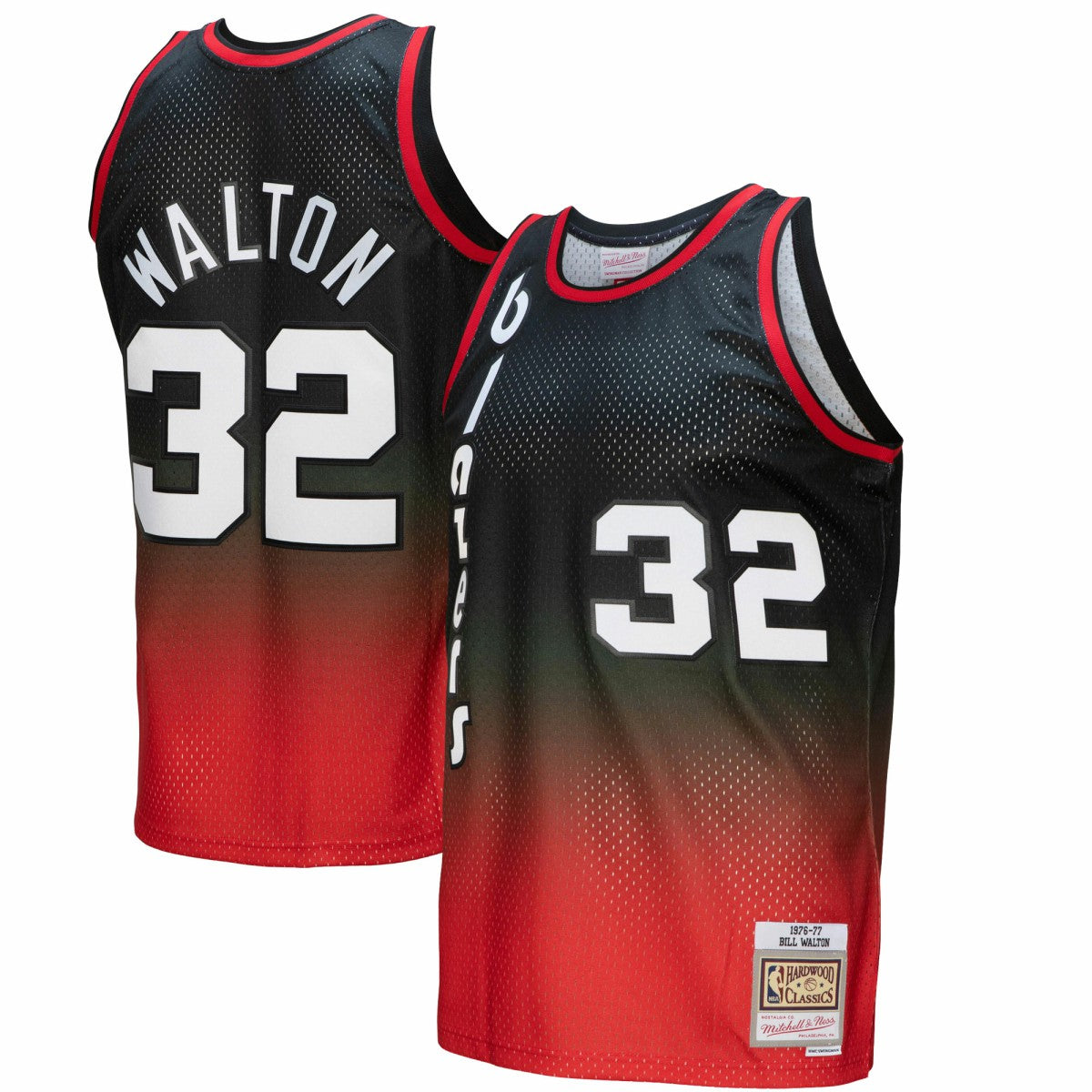 Mitchell & Ness Bill Walton Portland Trail Blazers 1976/77 Hardwood Classics Fadeaway Swingman Player Jersey