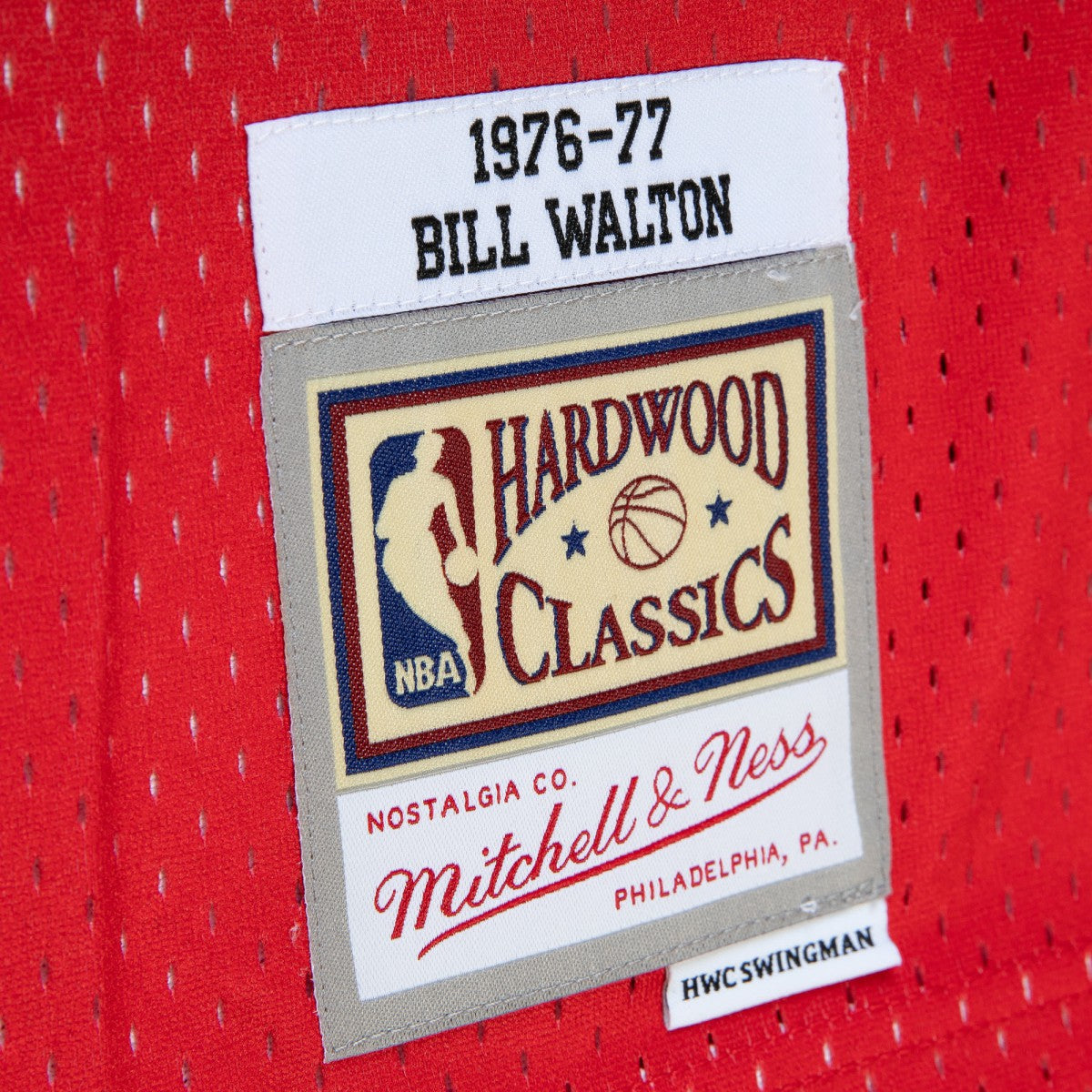 Mitchell & Ness Bill Walton Portland Trail Blazers 1976/77 Hardwood Classics Fadeaway Swingman Player Jersey