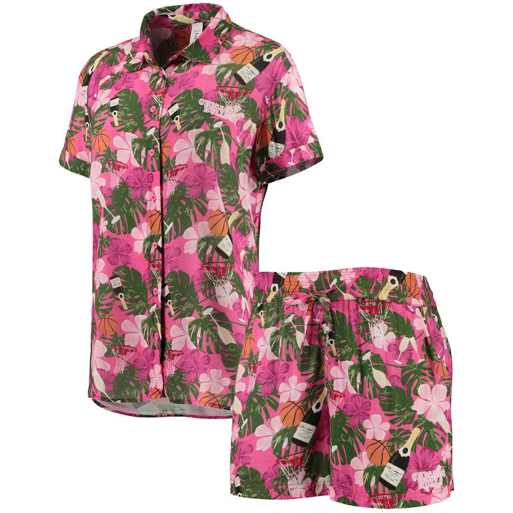 Chicago Bulls Lusso Women's Finley-Frankie Party Top & Shorts Set