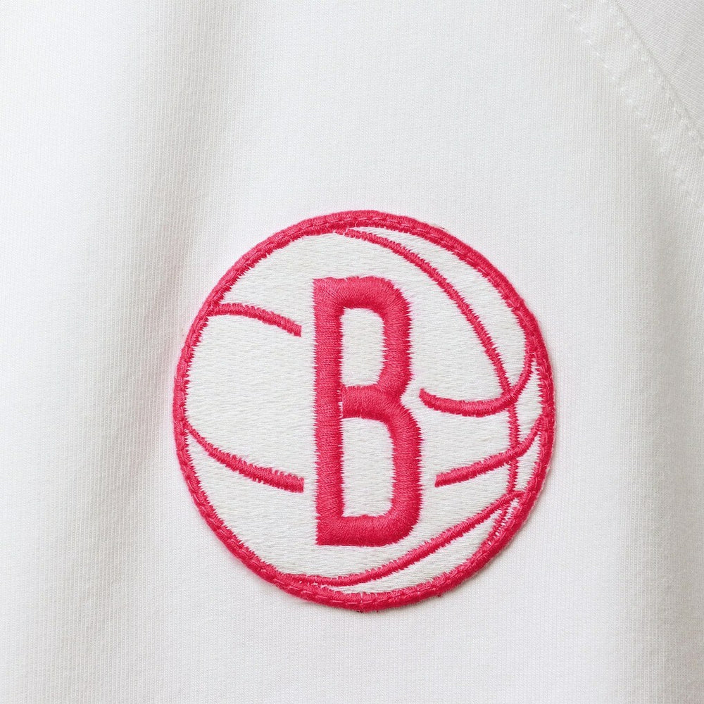 Brooklyn Nets Lusso Women's Margot Cropped Tri-Blend Cap Sleeve Sweatshirt