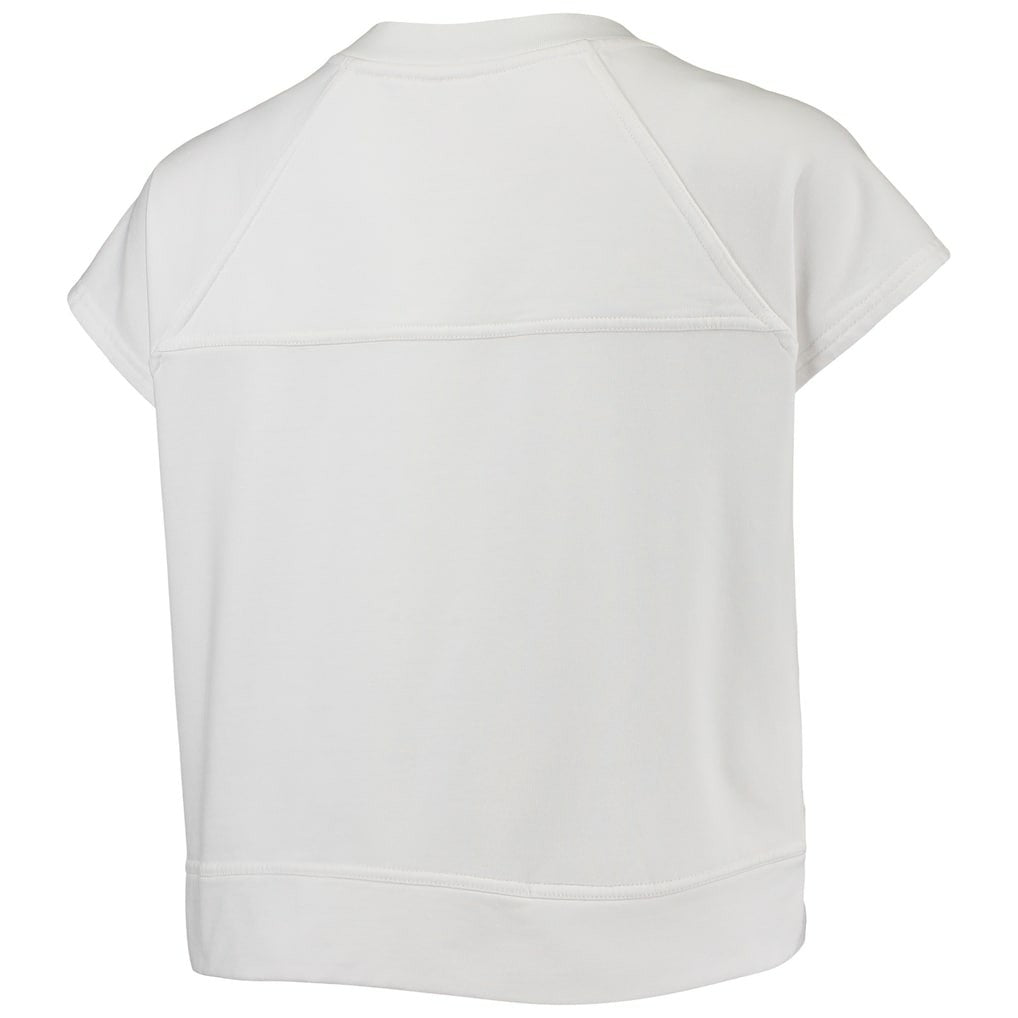 Brooklyn Nets Lusso Women's Margot Cropped Tri-Blend Cap Sleeve Sweatshirt