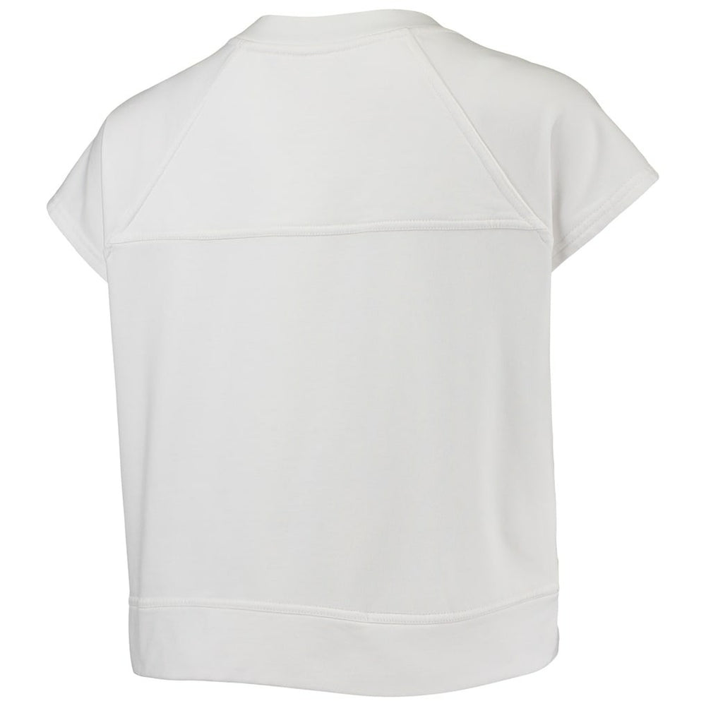 Brooklyn Nets Lusso Women's Margot Cropped Tri-Blend Cap Sleeve Sweatshirt