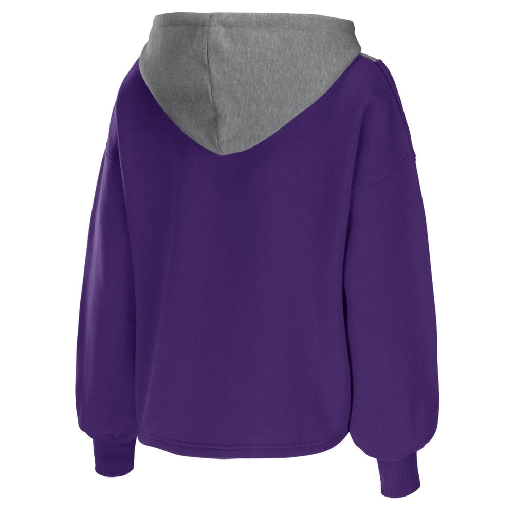 Los Angeles Lakers WEAR by Erin Andrews Women's Pieced Quarter-Zip Hoodie Jacket
