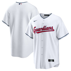 White Cleveland Guardians Nike Home Blank Replica Jersey