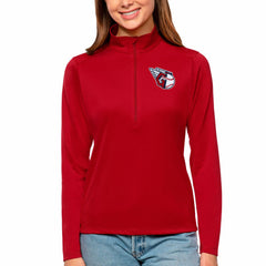 Red Cleveland Guardians Antigua Women's Tribute Quarter-Zip Pullover Top
