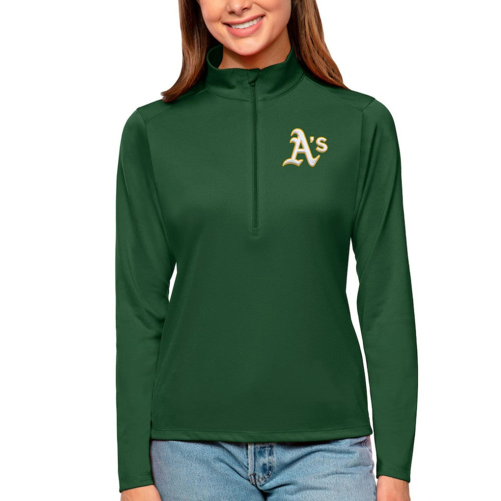Green Athletics Antigua Women's Tribute Quarter-Zip Pullover Top