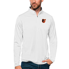 White Baltimore Orioles Antigua Tribute Quarter-Zip Pullover Top