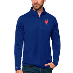 Royal New York Mets Antigua Tribute Quarter-Zip Pullover Top