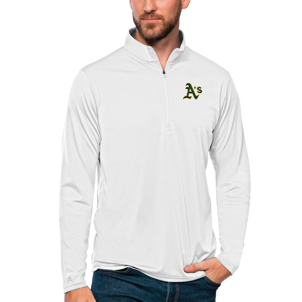 White Athletics Antigua Tribute Quarter-Zip Pullover Top