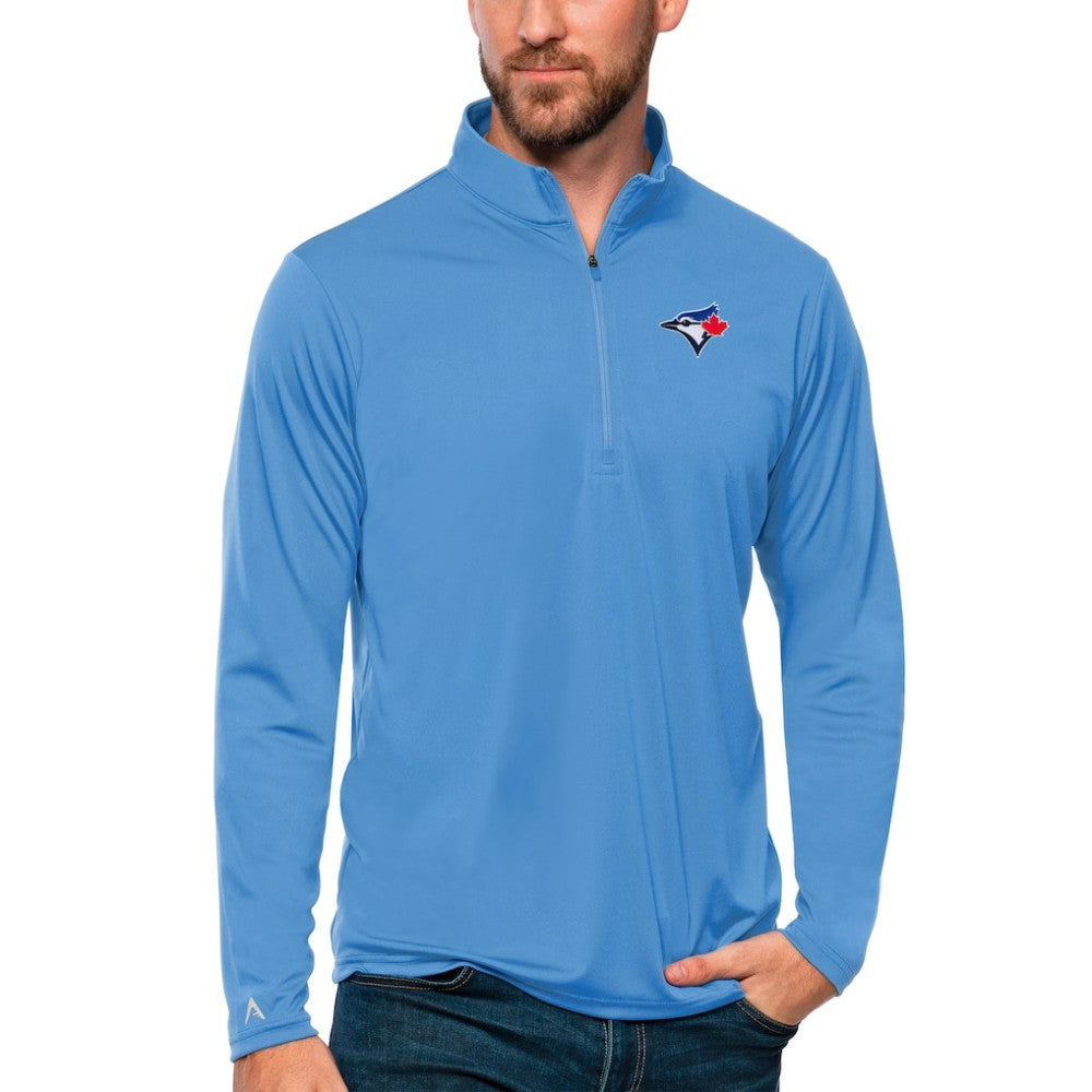 Powder Blue Toronto Blue Jays Antigua Tribute Quarter-Zip Pullover Top