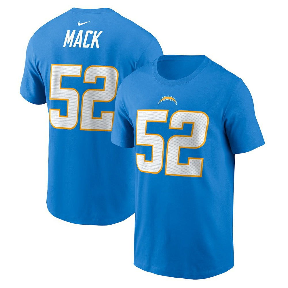 Khalil Mack  Player Name & Number T-Shirt - Los Angeles Chargers T-shirts