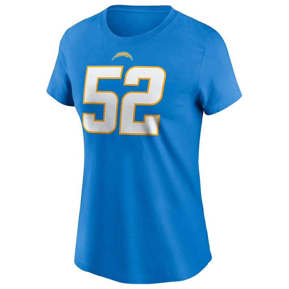 Khalil Mack  Women's Player Name & Number T-Shirt - Los Angeles Chargers T-shirts