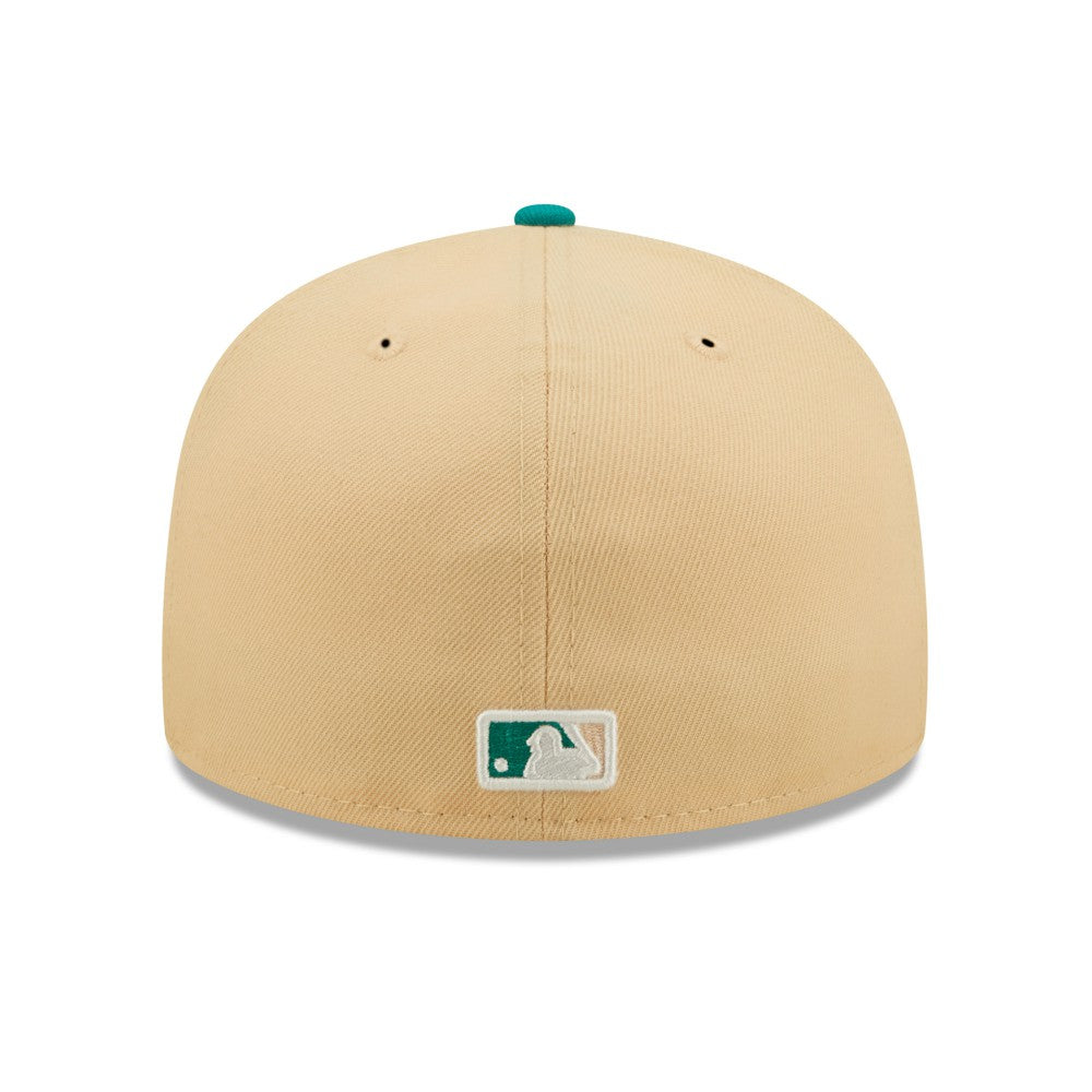 Natural/Teal Los Angeles Dodgers New Era  Mango Forest 59FIFTY fitted hat