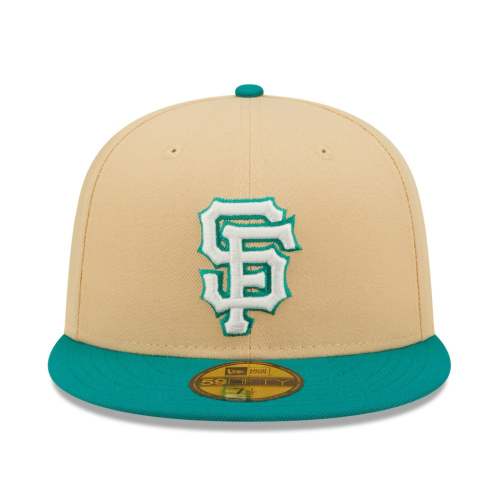 Natural/Teal San Francisco Giants New Era  Mango Forest 59FIFTY fitted hat