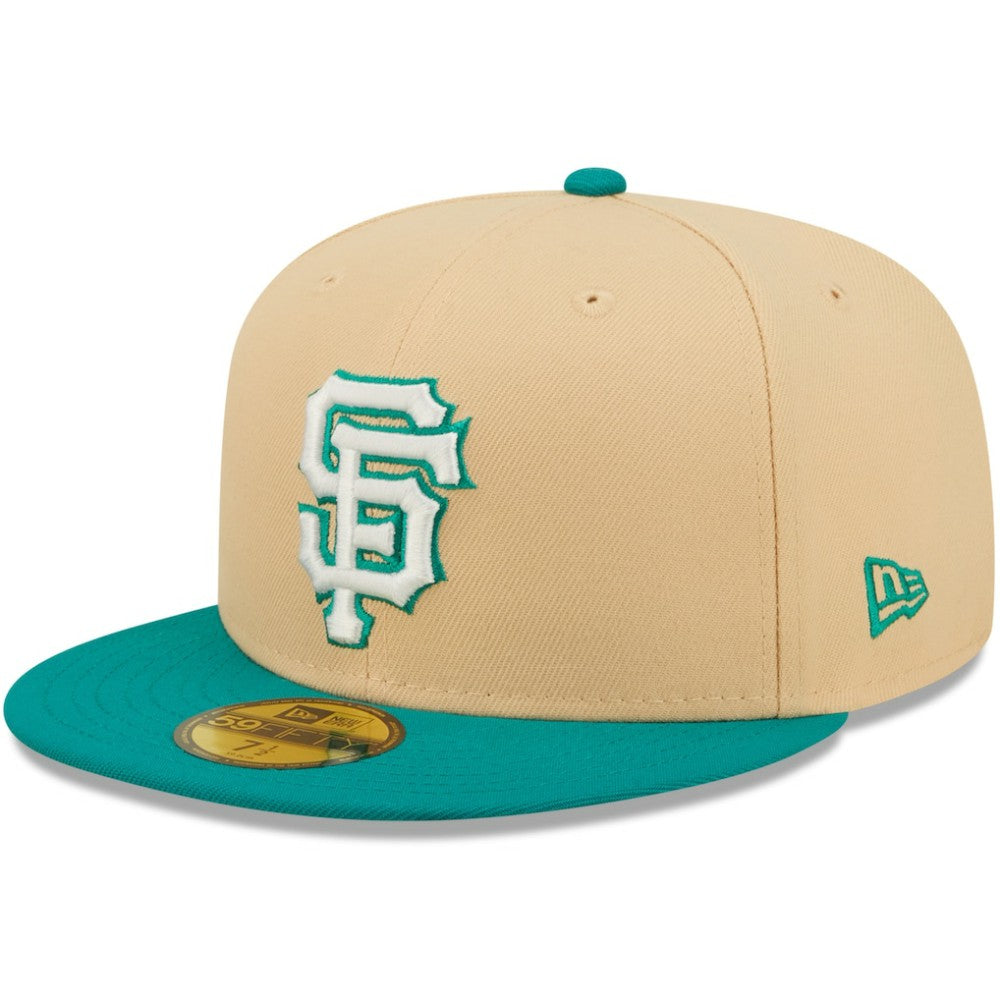 Natural/Teal San Francisco Giants New Era  Mango Forest 59FIFTY fitted hat