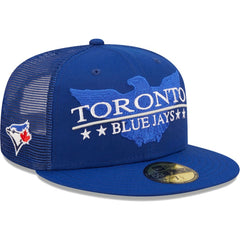 Royal Toronto Blue Jays New Era Patriot Trucker 9FIFTY Snapback Hat