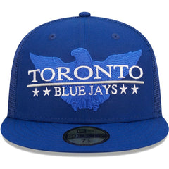 Royal Toronto Blue Jays New Era Patriot Trucker 9FIFTY Snapback Hat