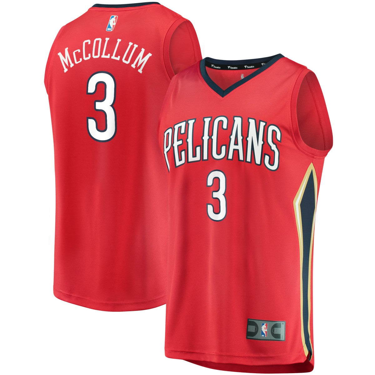 Fanatics C.J. McCollum New Orleans Pelicans Youth Fast Break Replica Player Jersey Red