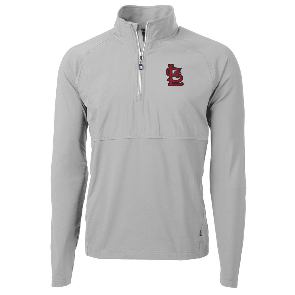 Gray St. Louis Cardinals Cutter & Buck Adapt Eco Knit Hybrid Recycled Quarter-Zip Pullover Jacket