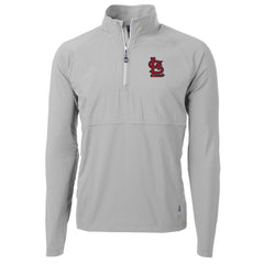 Gray St. Louis Cardinals Cutter & Buck Adapt Eco Knit Hybrid Recycled Quarter-Zip Pullover Jacket