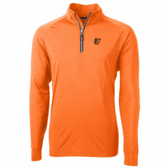 Orange Baltimore Orioles Cutter & Buck Adapt Eco Knit Stretch Recycled Quarter-Zip Pullover Jacket