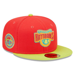 Red/Neon Green Washington Nationals New Era 2008 Inaugural Season  Lava Highlighter Combo 59FIFTY Fitted Hat