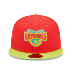 Red/Neon Green Washington Nationals New Era 2008 Inaugural Season  Lava Highlighter Combo 59FIFTY Fitted Hat