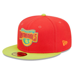 Red/Neon Green Washington Nationals New Era 2008 Inaugural Season  Lava Highlighter Combo 59FIFTY Fitted Hat