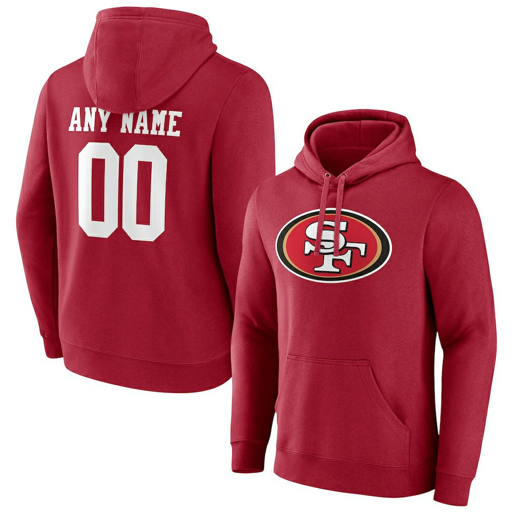 Team Authentic Personalized Name & Number Pullover Hoodie - San Francisco 49ers Hoodies
