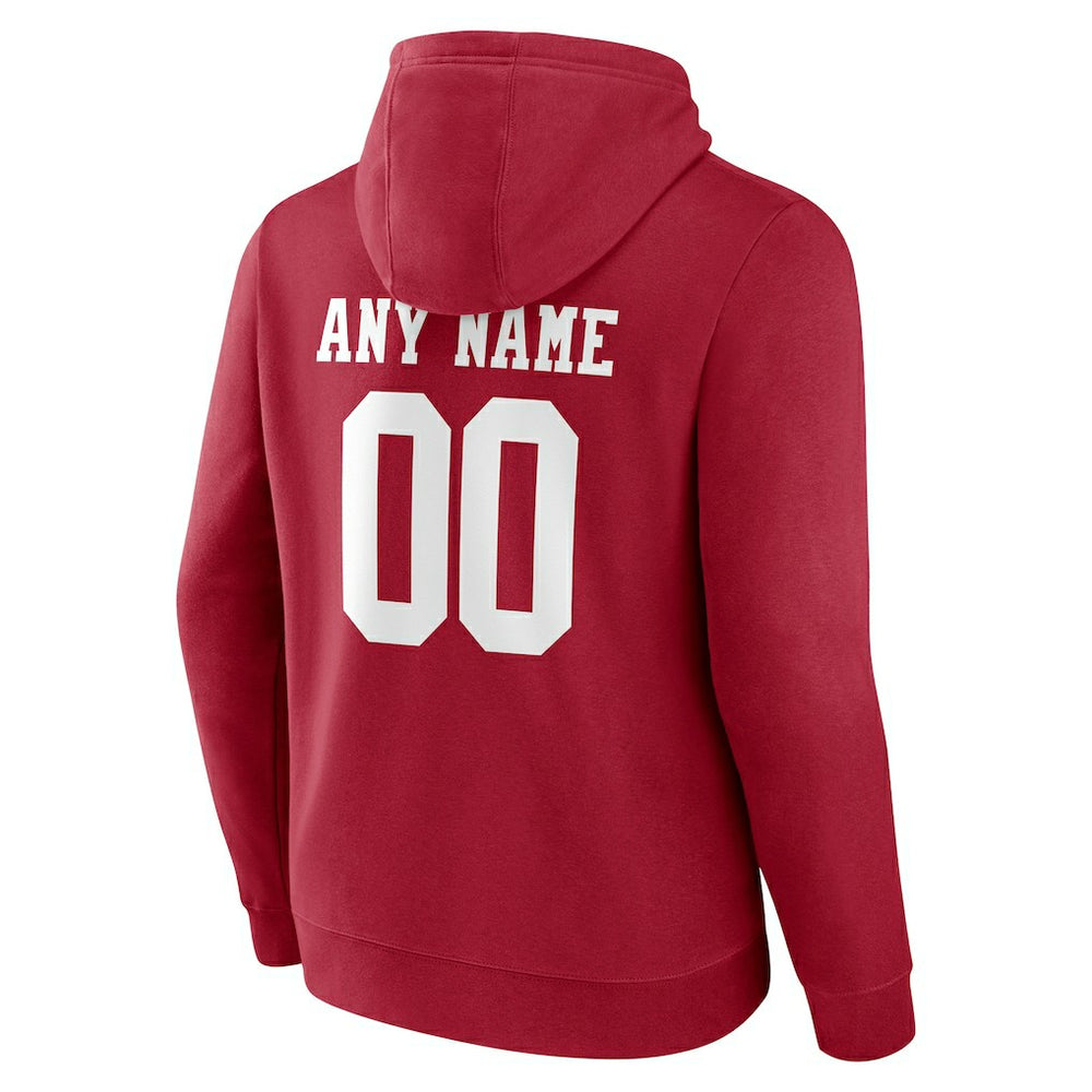 Team Authentic Personalized Name & Number Pullover Hoodie - San Francisco 49ers Hoodies