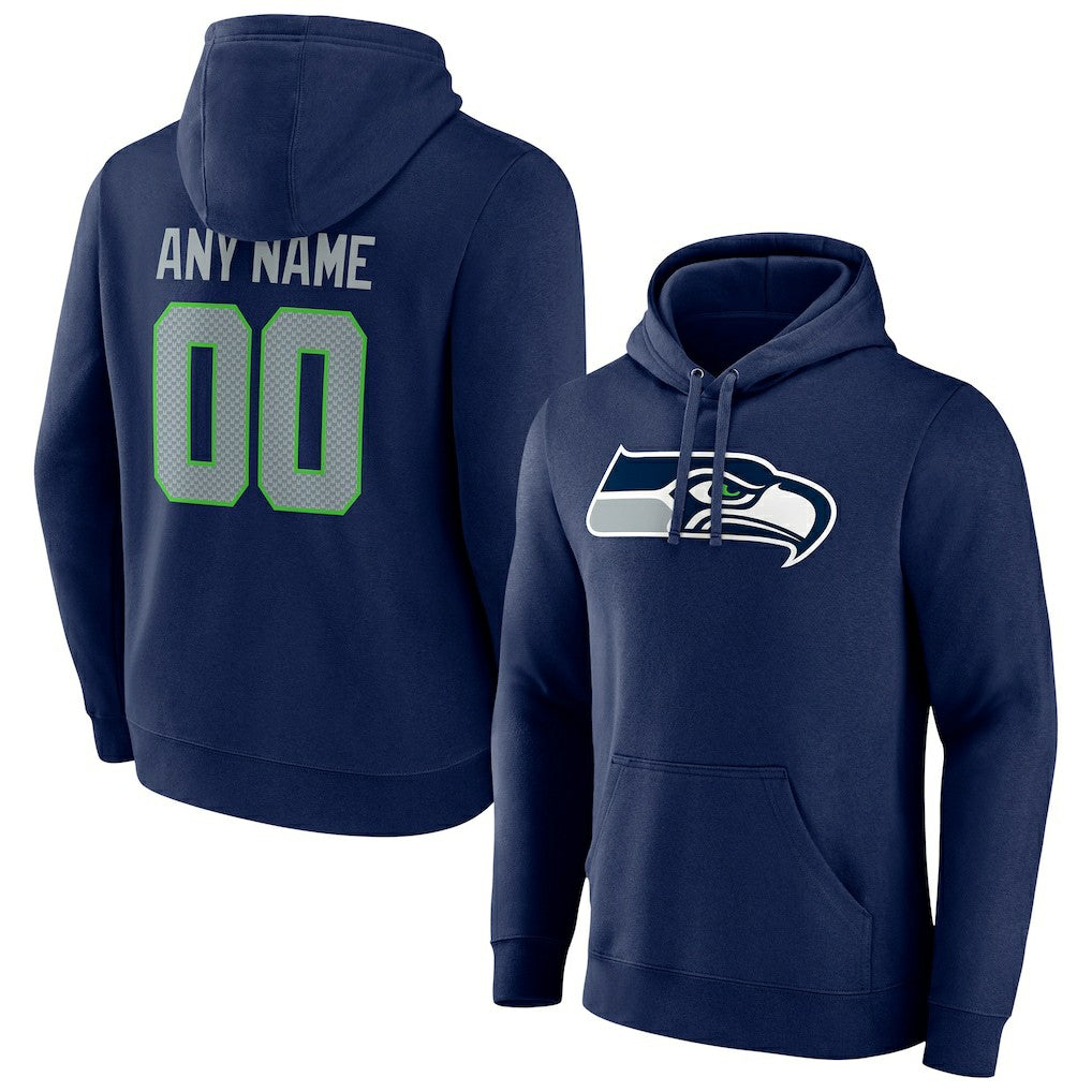 Team Authentic Personalized Name & Number Pullover Hoodie - Seattle Seahawks Hoodies