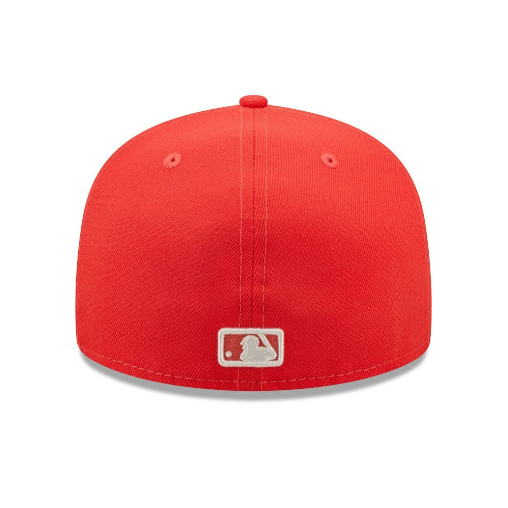 Red Chicago Cubs New Era Lava Highlighter Logo 59FIFTY Fitted Hat