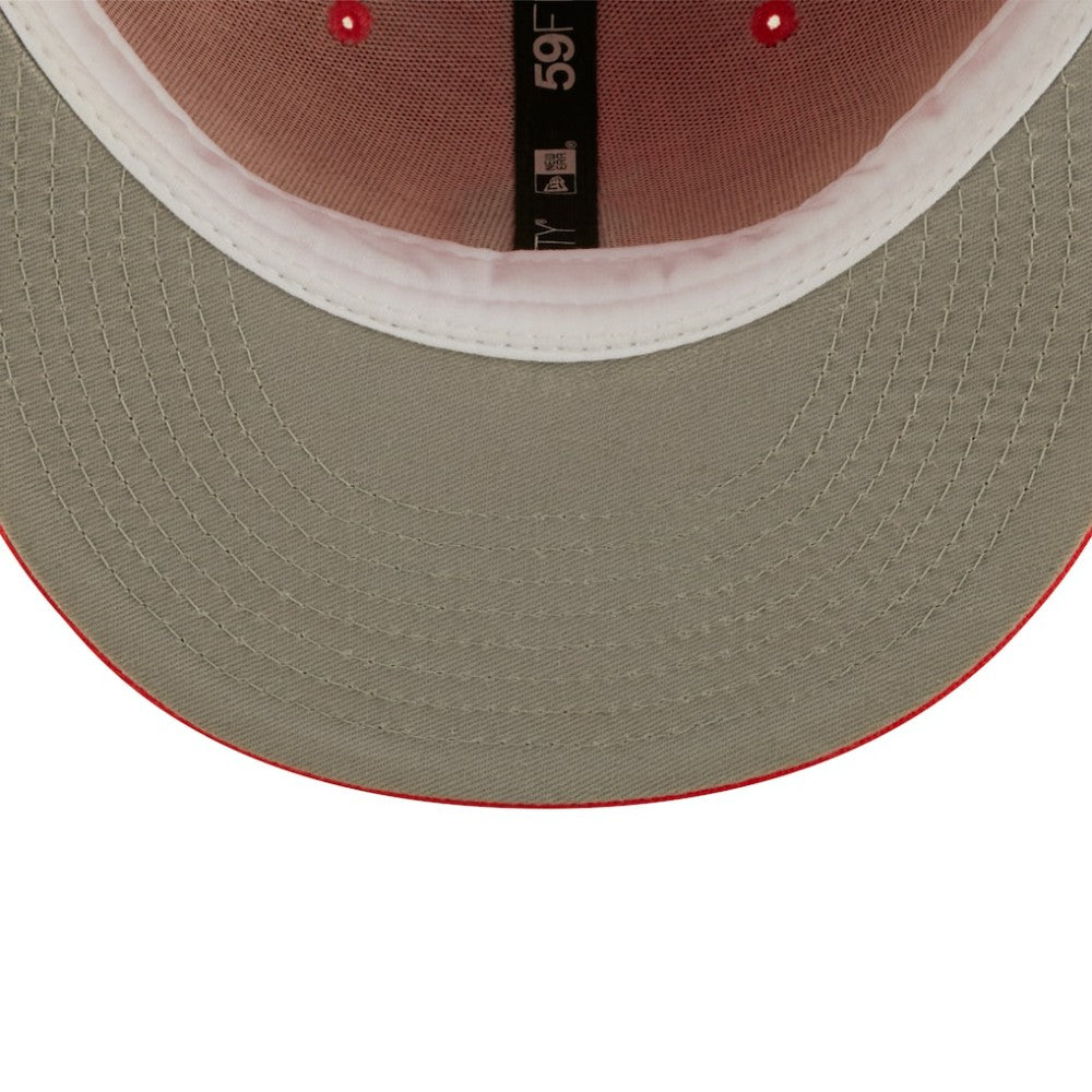 Red Chicago Cubs New Era Lava Highlighter Logo 59FIFTY Fitted Hat