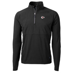 Cutter & Buck Adapt Eco Knit Hybrid Recycled Quarter-Zip Raglan Jacket - Kansas City Chiefs Jackets