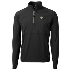 Cutter & Buck Adapt Eco Knit Hybrid Recycled Quarter-Zip Raglan Jacket - New Orleans Saints Jackets