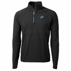 Cutter & Buck Adapt Eco Knit Hybrid Recycled Quarter-Zip Raglan Jacket - Detroit Lions Jackets