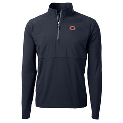 Cutter & Buck Adapt Eco Knit Hybrid Recycled Quarter-Zip Raglan Jacket - Chicago Bears Jackets