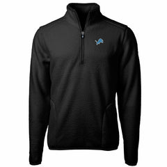 Cutter & Buck Cascade Eco Sherpa Fleece Quarter-Zip Pullover Jacket - Detroit Lions Pullover