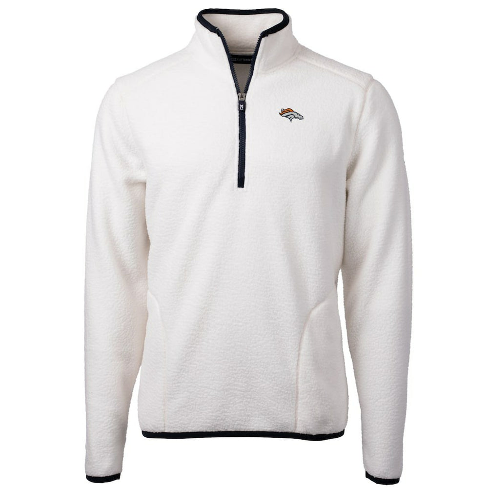 Cutter & Buck Cascade Eco Sherpa Fleece Quarter-Zip Pullover Jacket - Denver Broncos Pullover
