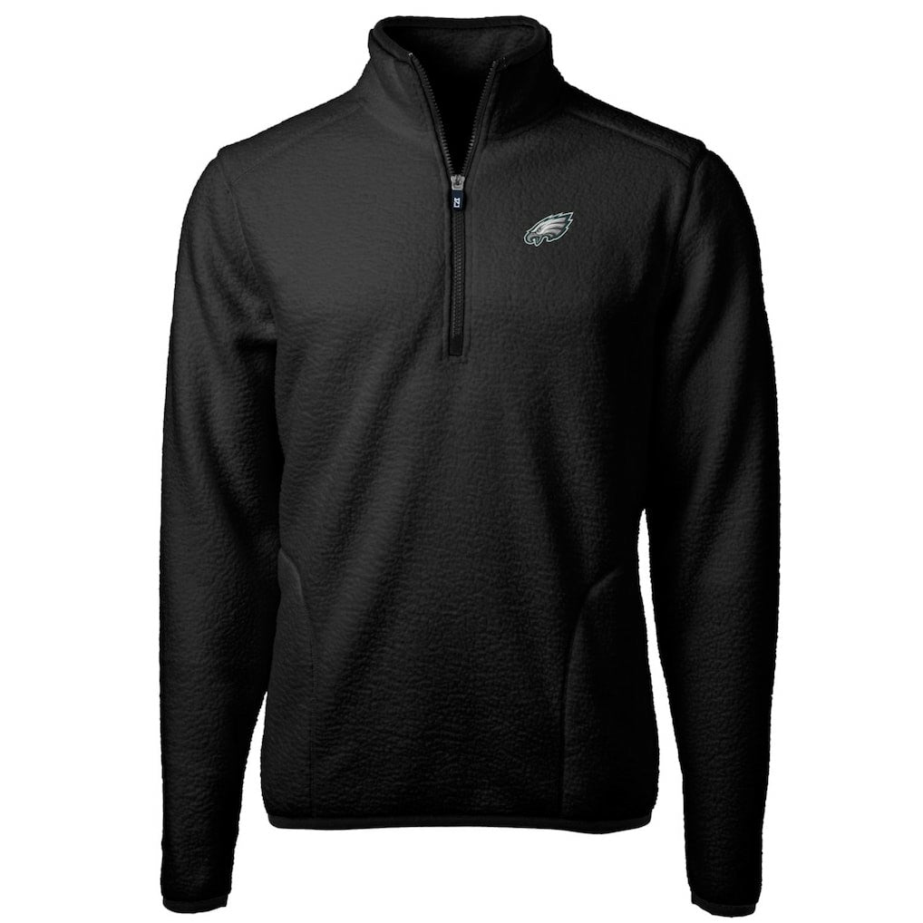 Cutter & Buck Big & Tall Cascade Eco Sherpa Fleece Quarter-Zip Pullover Jacket - Philadelphia Eagles Pullover