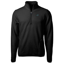 Cutter & Buck Big & Tall Cascade Eco Sherpa Fleece Quarter-Zip Pullover Jacket - Carolina Panthers Pullover