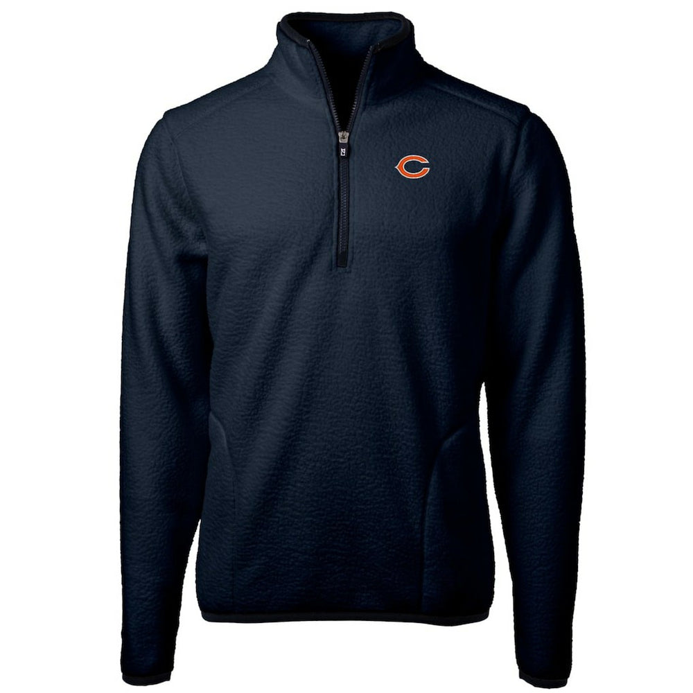 Cutter & Buck Big & Tall Cascade Eco Sherpa Fleece Quarter-Zip Pullover Jacket - Chicago Bears Pullover