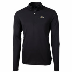 Cutter & Buck Big & Tall Virtue Eco Pique Quarter-Zip Pullover Jacket - Baltimore Ravens Pullover