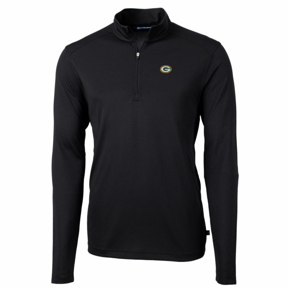 Cutter & Buck Big & Tall Virtue Eco Pique Quarter-Zip Pullover Jacket - Green Bay Packers Pullover