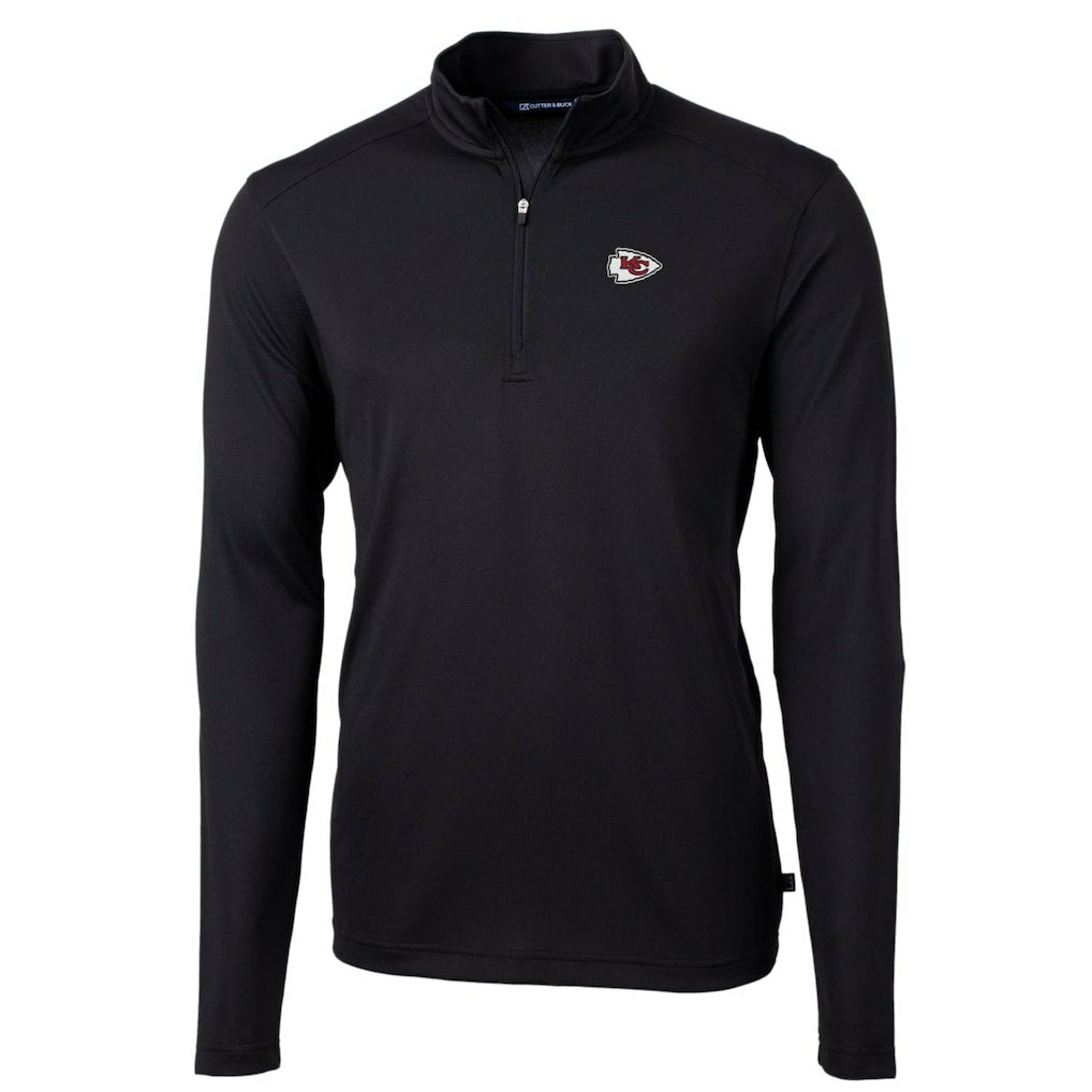 Cutter & Buck Big & Tall Virtue Eco Pique Quarter-Zip Pullover Jacket - Kansas City Chiefs Pullover