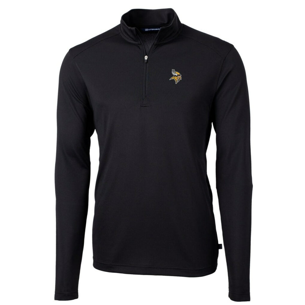 Cutter & Buck Big & Tall Virtue Eco Pique Quarter-Zip Pullover Jacket - Minnesota Vikings Pullover