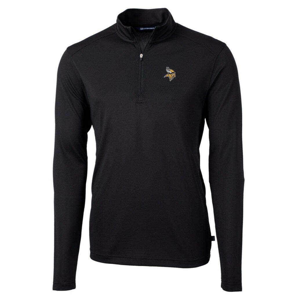Cutter & Buck Big & Tall Virtue Eco Pique Quarter-Zip Pullover Jacket - Minnesota Vikings Pullover