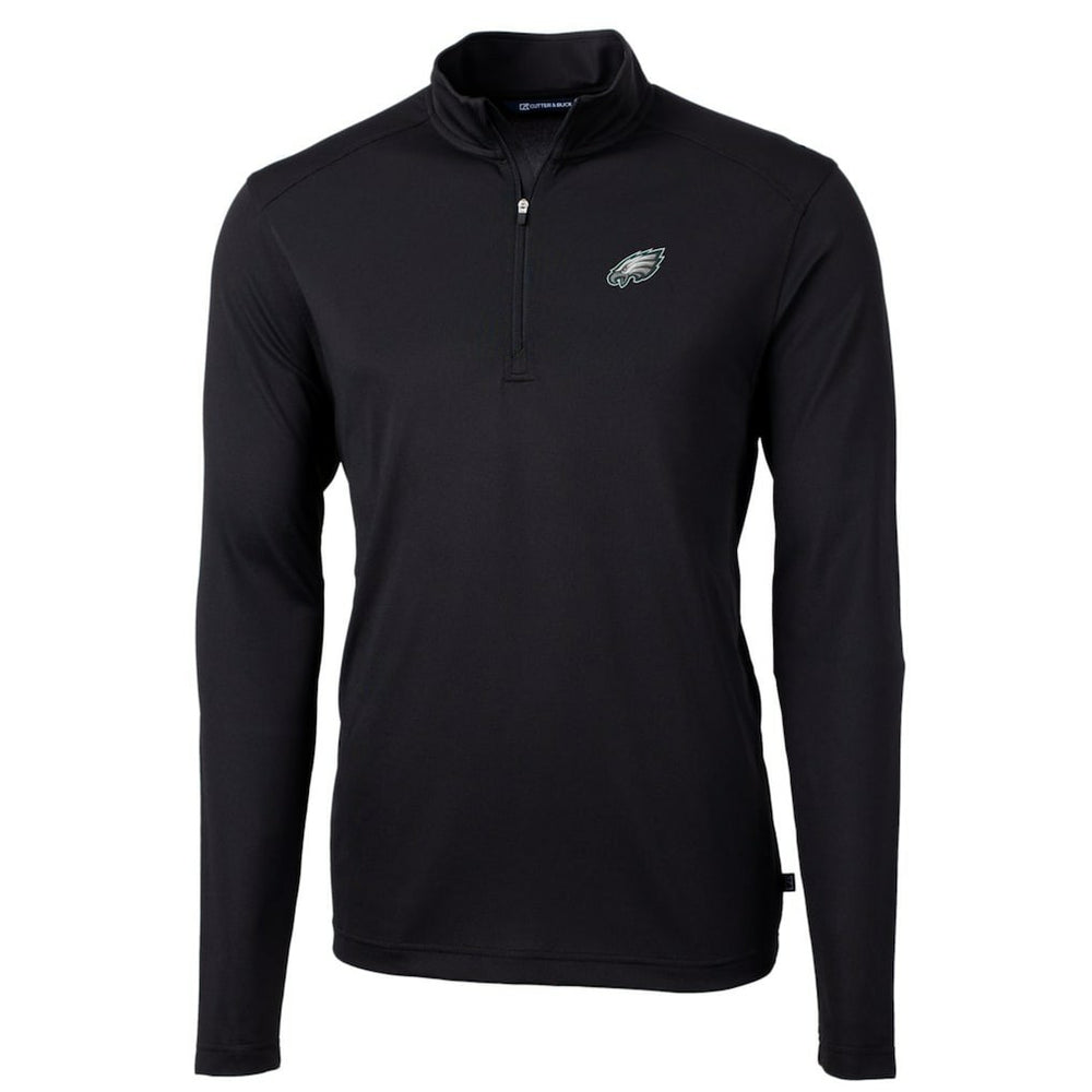 Cutter & Buck Big & Tall Virtue Eco Pique Quarter-Zip Pullover Jacket - Philadelphia Eagles Pullover